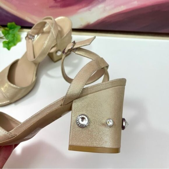 Stuart Weitzman Alshn Block Heel Sandal Size 7.5 - Picture 5 of 11